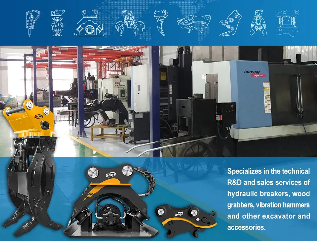 Modèle HP-02 à haute résistance de changement rapide hydraulique pour les accessoires de la pelle 18