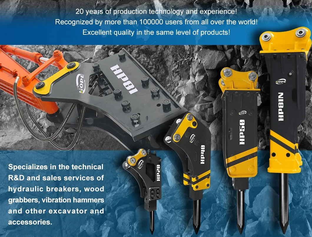 Modèle HP-02 à haute résistance de changement rapide hydraulique pour les accessoires de la pelle 19